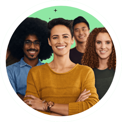 Group of people smiling